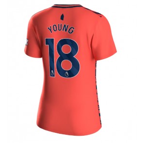Everton Ashley Young #18 Koszulka Wyjazdowych Kobiety 2023-24 Krótki Rękaw